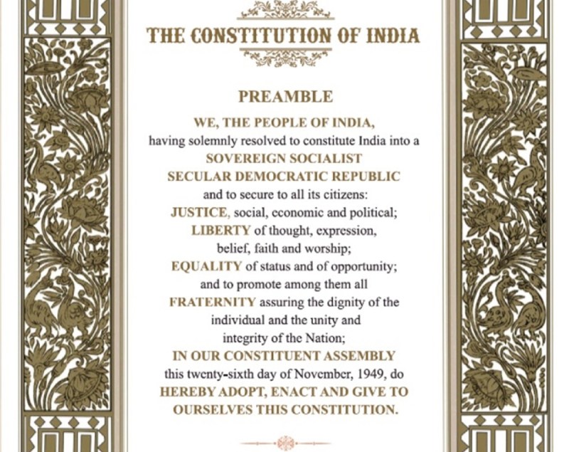 Controversy broke out in Bihar over the word 'secular' of Indian constitution