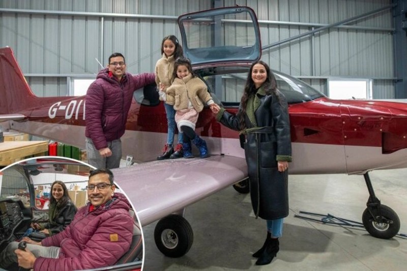 Indian Man Tour Many Countries with Family In His Home Build Four Seater Airplane
