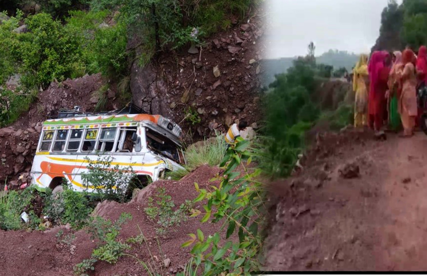 mini bus falls into gorge in Udhampur