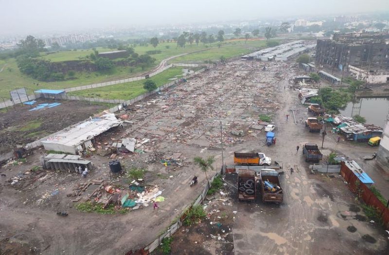 Indore News : आरई-2 रोड में बाधित 600 मकान हटाए