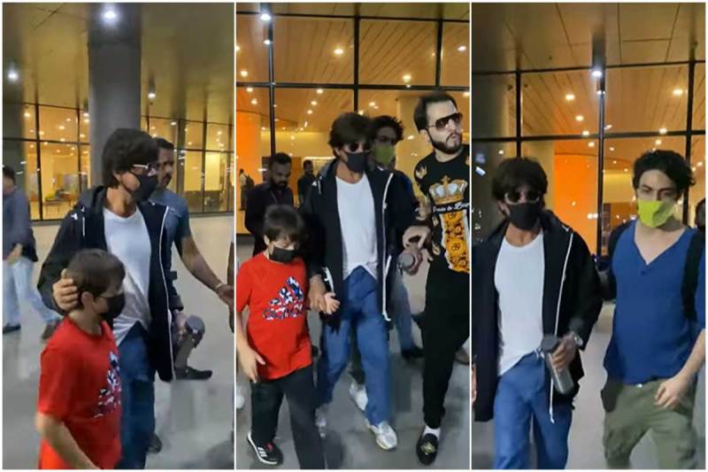 aryan khan protects dad shah rukh khan