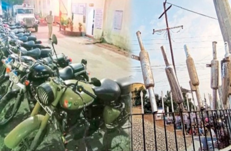 Modified silencer 45 motorcycles caught in Beawar