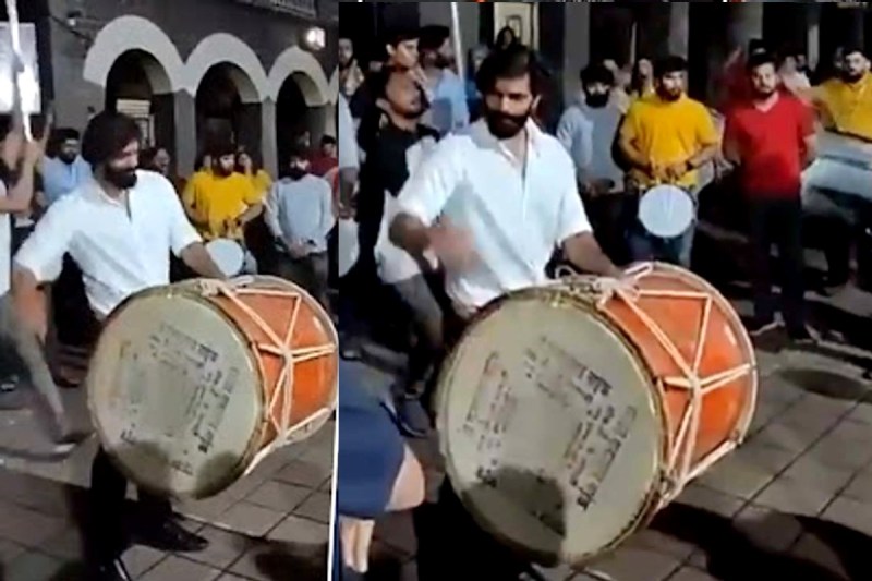 MNS chief Raj Thackeray's son Amit Thackeray plays dhol in Pune video