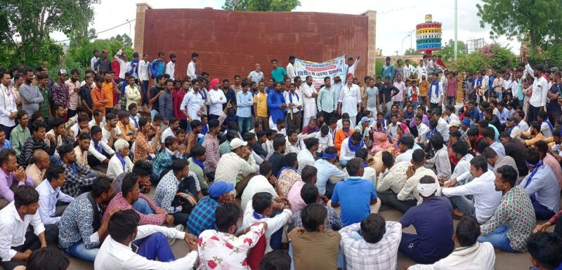  इंद्र मेघवाल हत्याकांड के विरोध में कलक्ट्रेट का घेराव कर किया प्रदर्शन