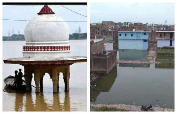 Flood in Prayagraj: तस्वीरों में देखें गंगा-यमुना का रौद्र रूप, बाढ़ के पानी से घिरे हजारों परिवार