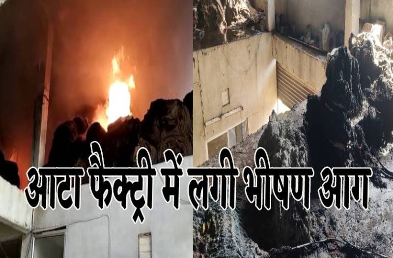 गल्ला मंडी में लगी भीषण आग, पूरा सामान जलकर खाक