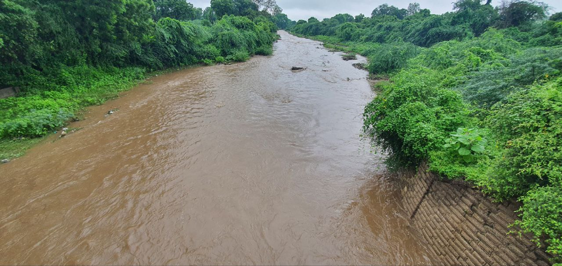 जिले में जमकर बरसे मेघ, 18 बांध छलके, नदी - नाले उफान पर