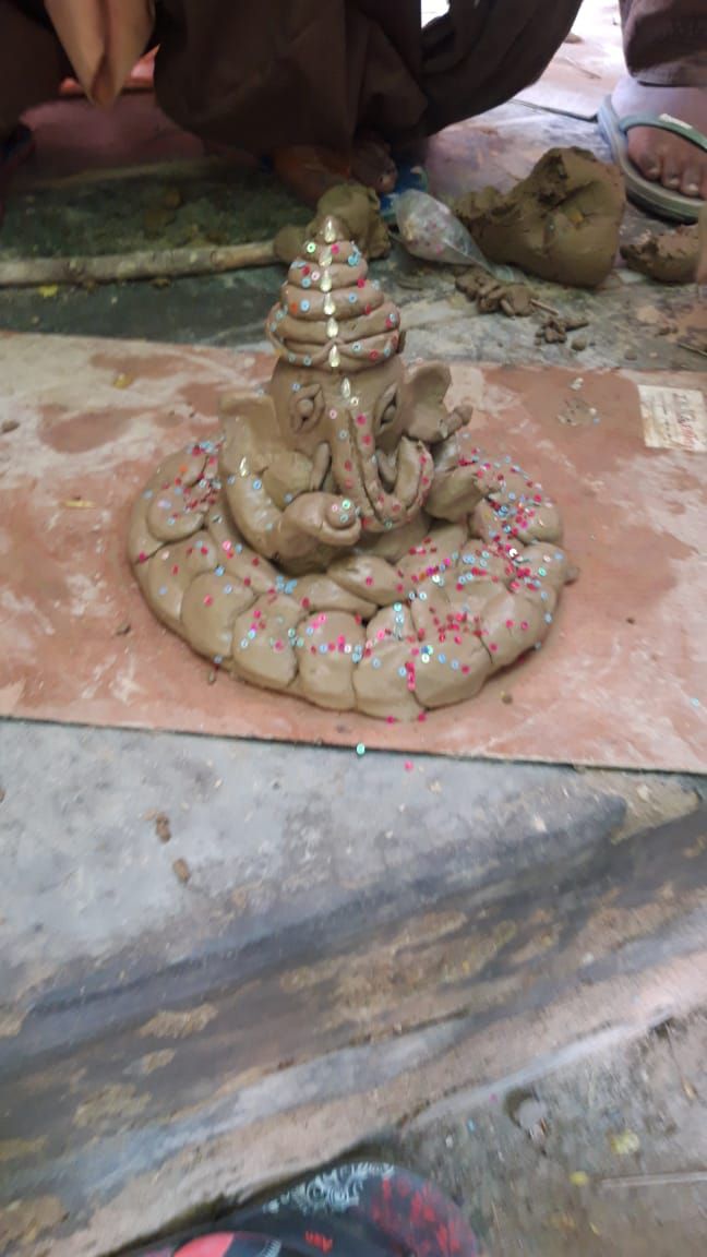 SriGanganagar बच्चों ने मिट्टी से बनाए लंबोदर तो किसी ने एकदंत और मंगलमूर्ति