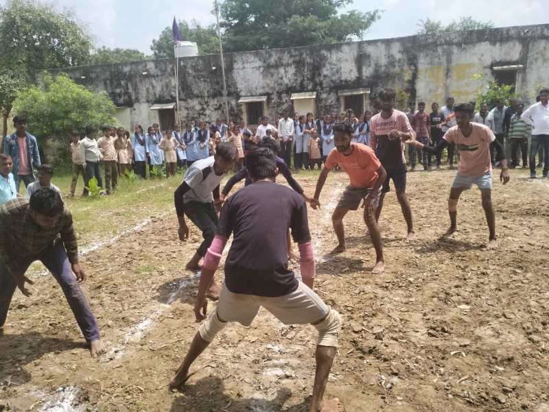 Sports fair held in village.Village of Chittorgarh district