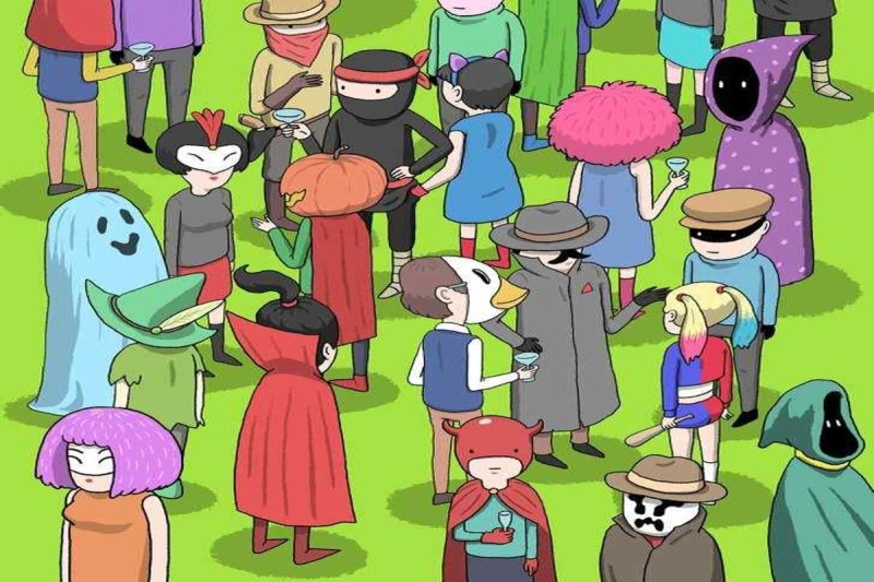 Optical Illusion Can you spot the thief in this Halloween party In seven seconds