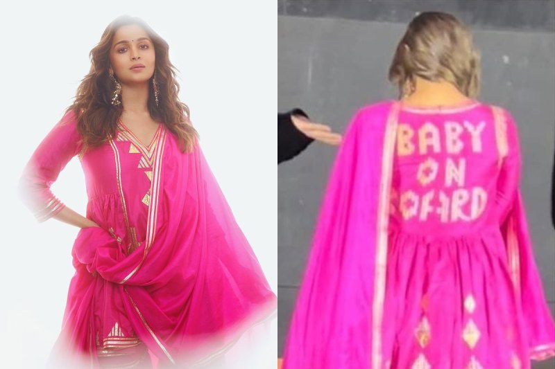 alia bhatt flaunts baby on board dress during promotion of brahmastra