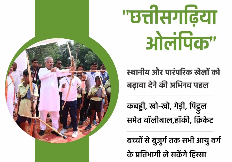 छत्तीसगढ़ में होगा छत्तीसगढ़िया ओलंपिक का आयोजन