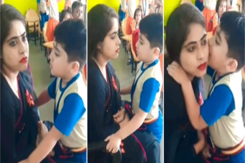 Convince The Angry Teacher Student Accepted The Cute Trick Promise And Kiss Video Viral