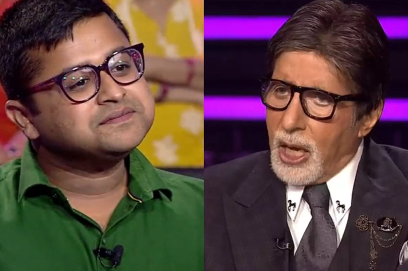 kbc 14 amitabh bachchan asked question about Nobel tushar garg quits the show