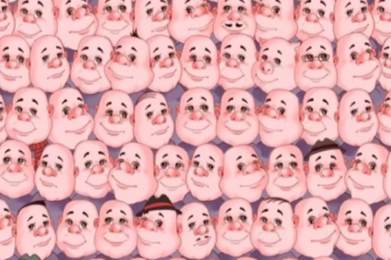 Optical Illusion: Can You Spot A Pig Hidden Among These Faces Within 10 seconds