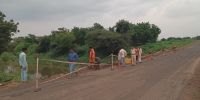 Railing work started on the Bhootiya river bridge