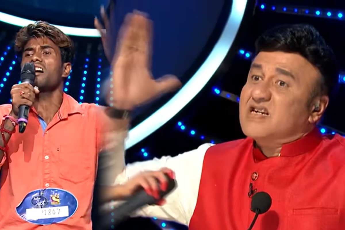 anu malik slapped himself after listening contestant song