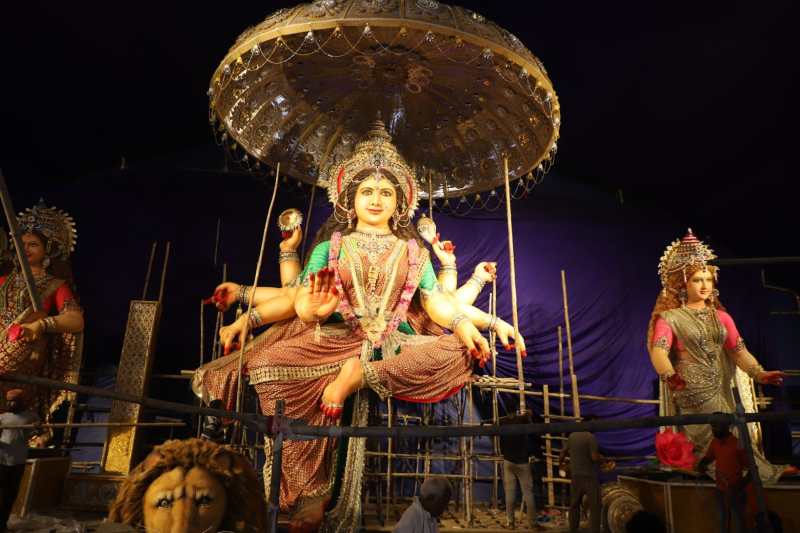 नैला दुर्गोत्सव: मां दुर्गा की दिव्य छबि के आज से होंगे दर्शन