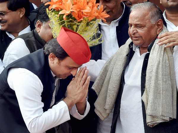 File Photo of Mulayam Singh yadav with Akhilesh Yadav