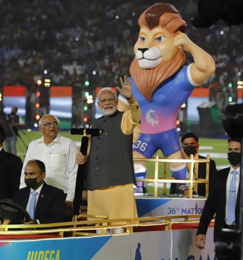 PM Modi: प्रधानमंत्री मोदी ने 36वें राष्ट्रीय खेलों का किया आगाज