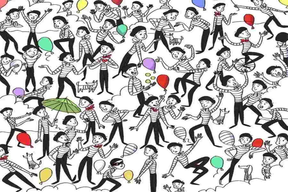 Optical Illusion Find the Odd Mime among the Mimes in 3 Seconds