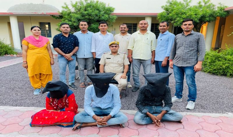 दिल्ली से किराए पर ली कार, पचपदरा के पास लूट, एक महिला समेत तीन आरोपी गिरफ्तार