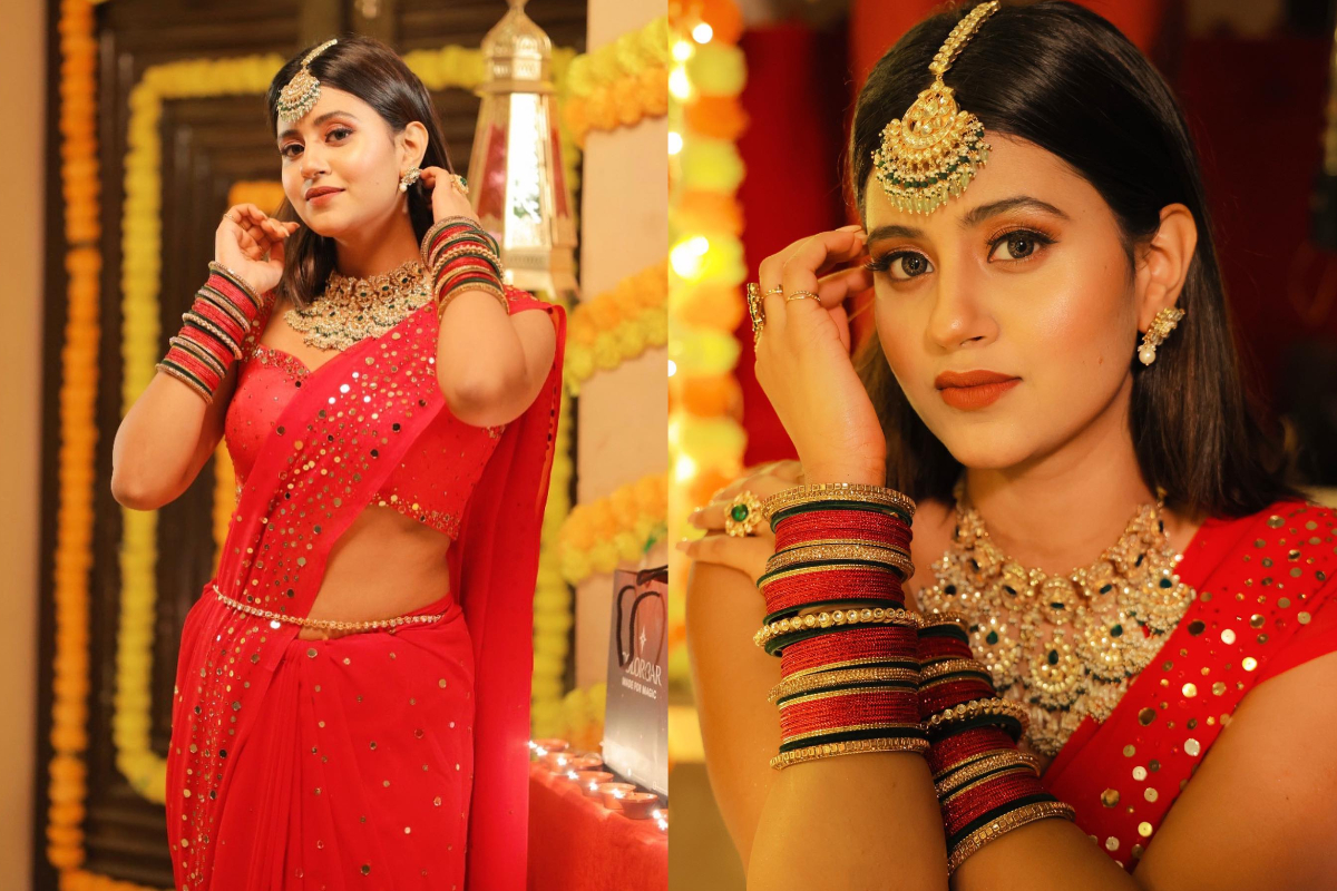 is lock up fame anjali arora going to marry with aaksah see her pics in bride look