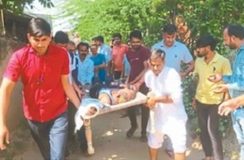 wife went to police station,husband fire to house in jhunjhunu