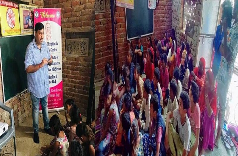 कच्ची बस्तियों में दिखाई फिल्म 'संभलते कदम', नशे से दूर रहने को लेकर किया जागरूक