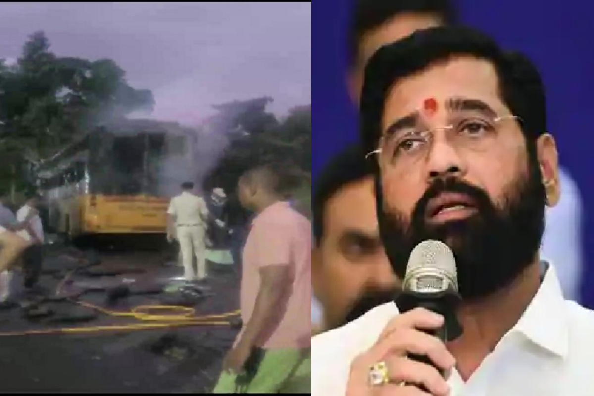 11 dead, several injured after bus hits container, catches fire; CM announced an ex gratia of Rs 5 lakhs