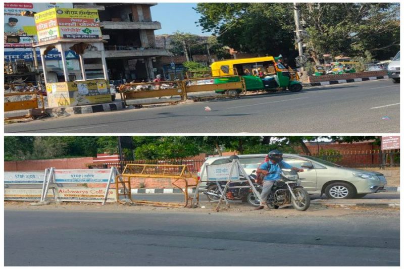 हादसों को खुला न्यौता दे रहे मेन रोड पर मनमर्जी के रोड कट