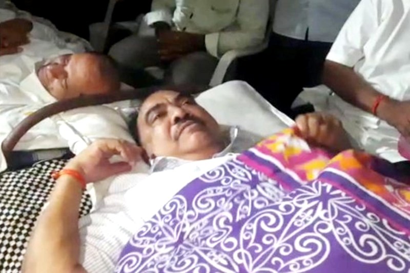 Eknath Khadse Protest in Jalgaon