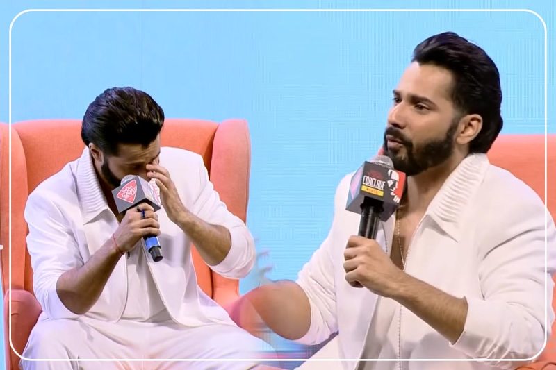 varun dhawan breaks down on stage while remembering his driver