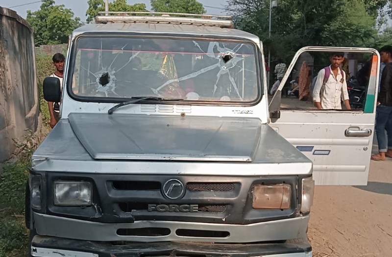 Stone pelting and assault during return from football competition