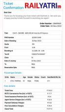 Not received half payment from railway agency to passanger Ujjain