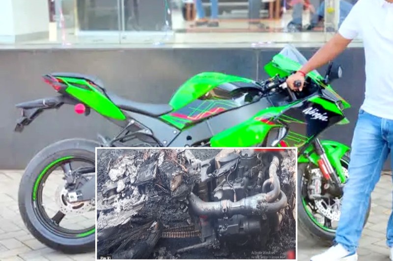 Kolhapur Bike Burnt Viral Video