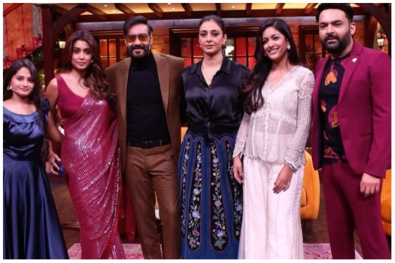 ajay devgn tabu reached on the kapil sharma show to promote drishyam