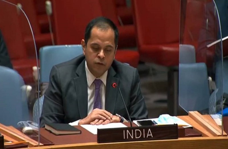 Counsellor in India's Permanent Mission to the UN Pratik Mathur (Photo: Twitter)