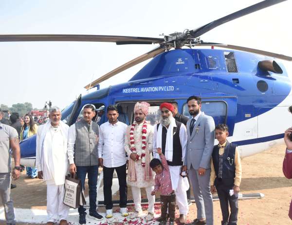 book helicopter for wedding