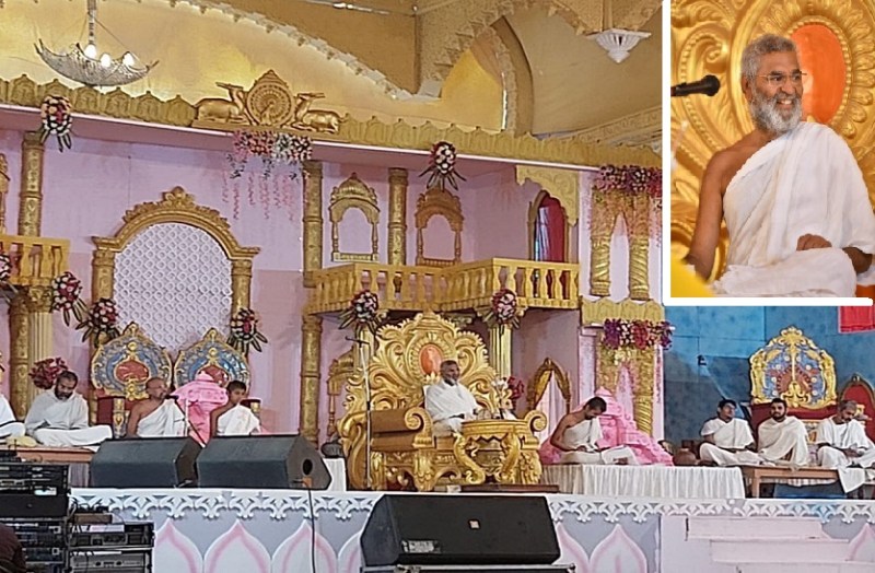 भगवान आदिनाथ की 800 किलो वजनी मूर्ति का मंदिर में हुआ प्रवेश