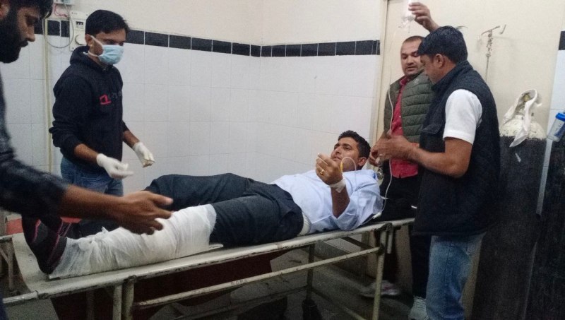 पाली पुलिस के कांस्टेबल पर बाड़मेर में हमला---फोटो