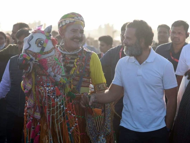 पीपलू के लोक कलाकार ने काछी घोड़ी नृत्य से राहुल गांधी को बनाया मुरीद