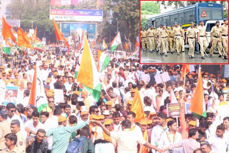MVA Protest March in Mumbai