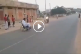 Viral Video Of Man Running Out Of Wheelchair after getting close to an accident