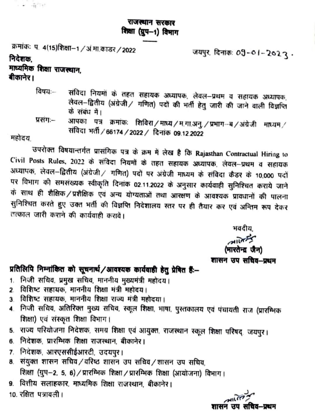 teacher recruitment: अंग्रेजी मीडियम सरकारी स्कूलों में संविदा पर लगेंगे 10 हजार टीचर