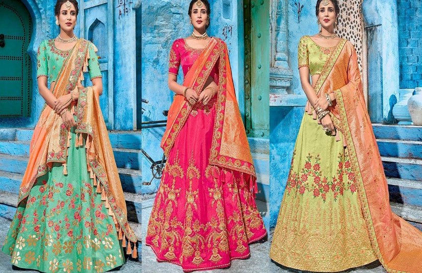 Beautiful Art Silk Bridal Lehenga Choli at Rs 24999 | ब्राइडल लहंगा चोली in  Surat | ID: 22999982297