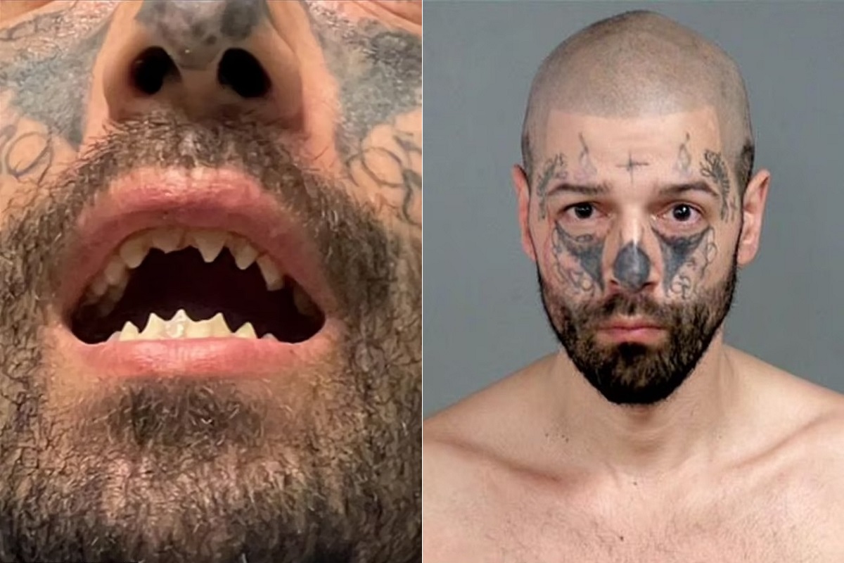 US Michigan man tattooed face, sharpened teeth to scare children and women, arrested for human trafficking
