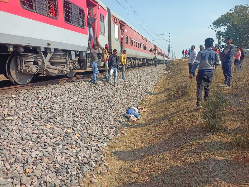 अलग-अलग ट्रेनों की चपेट में आने से एक व्यक्ति व दर्जन भर गोवंश की मौत