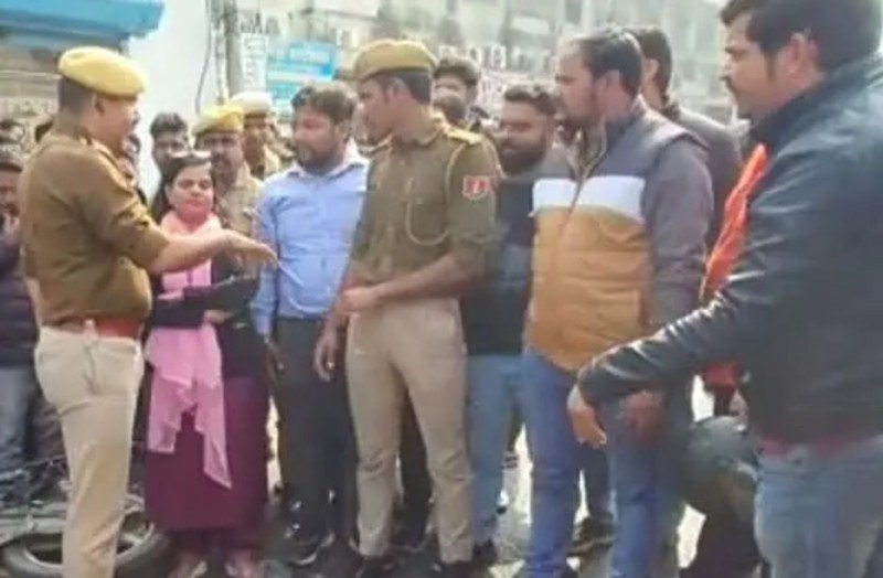 Woman died in accident at udaipur