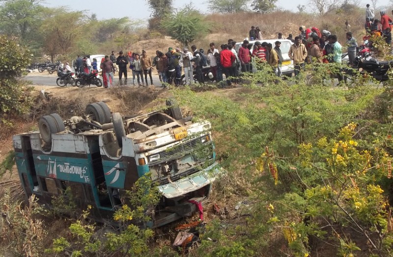 bus accident in udaipur